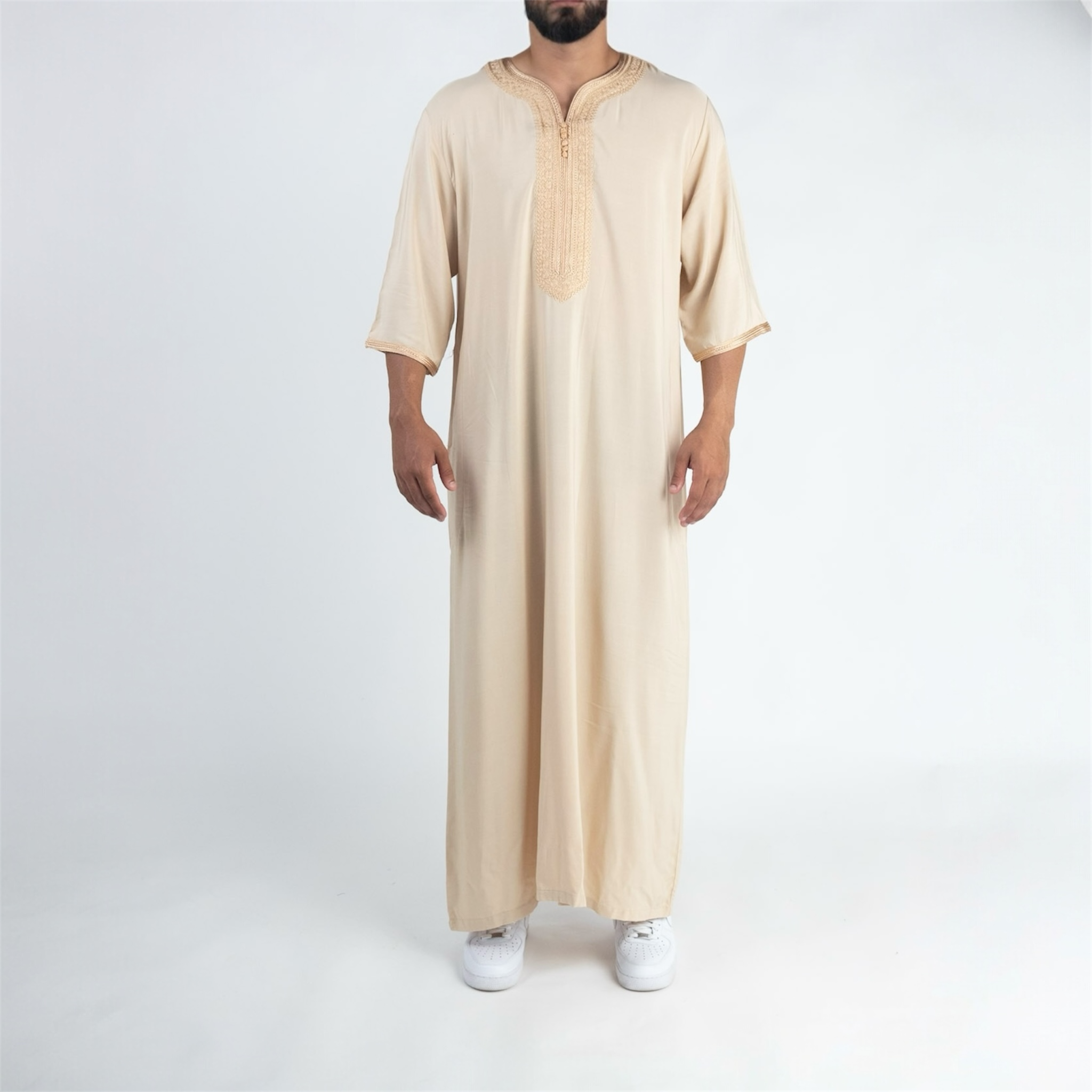 Classic Desert Beige Moroccan Thobe