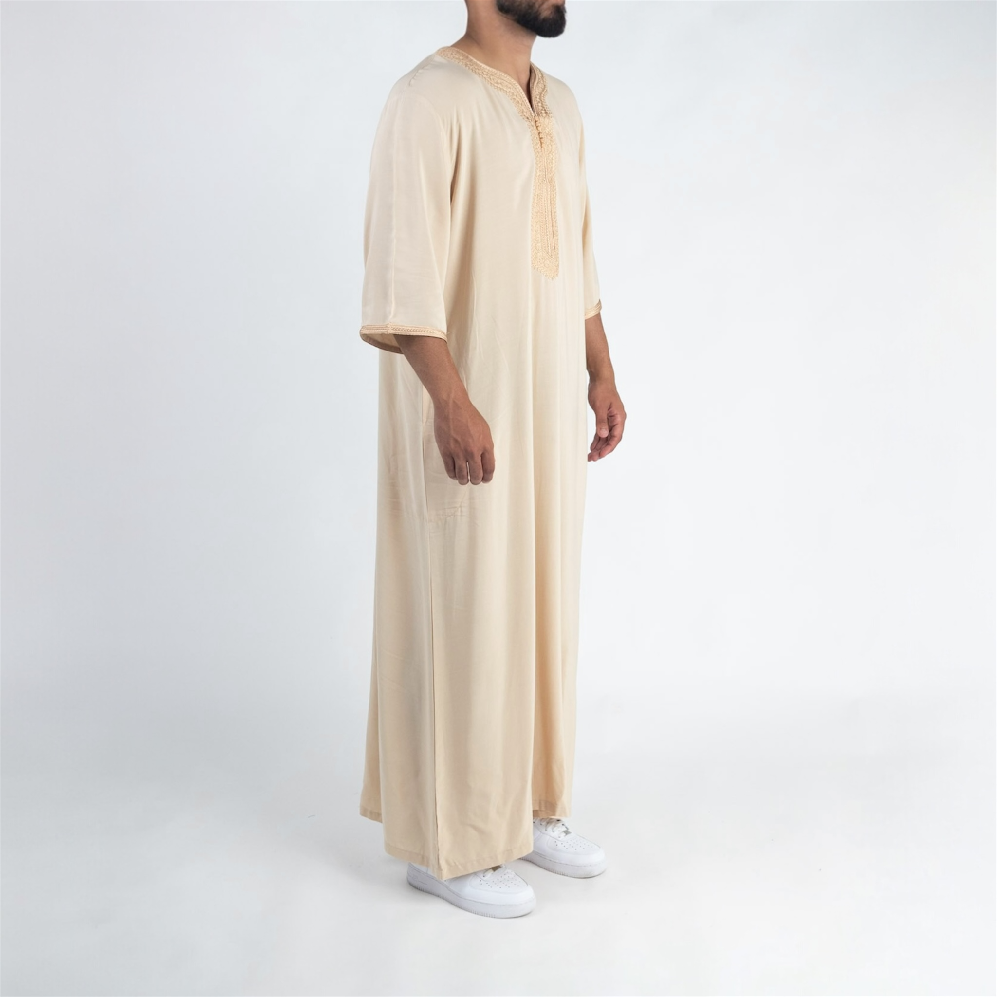 Classic Desert Beige Moroccan Thobe
