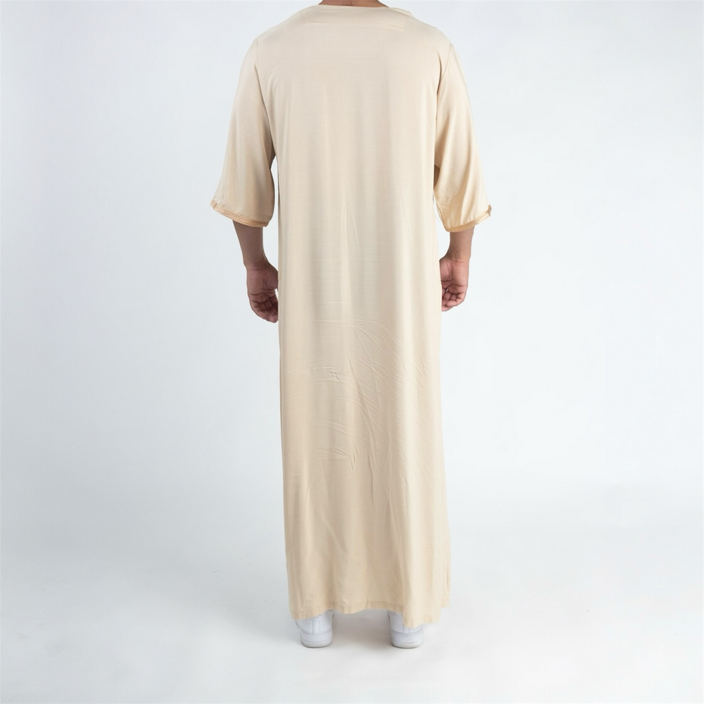 Classic Desert Beige Moroccan Thobe