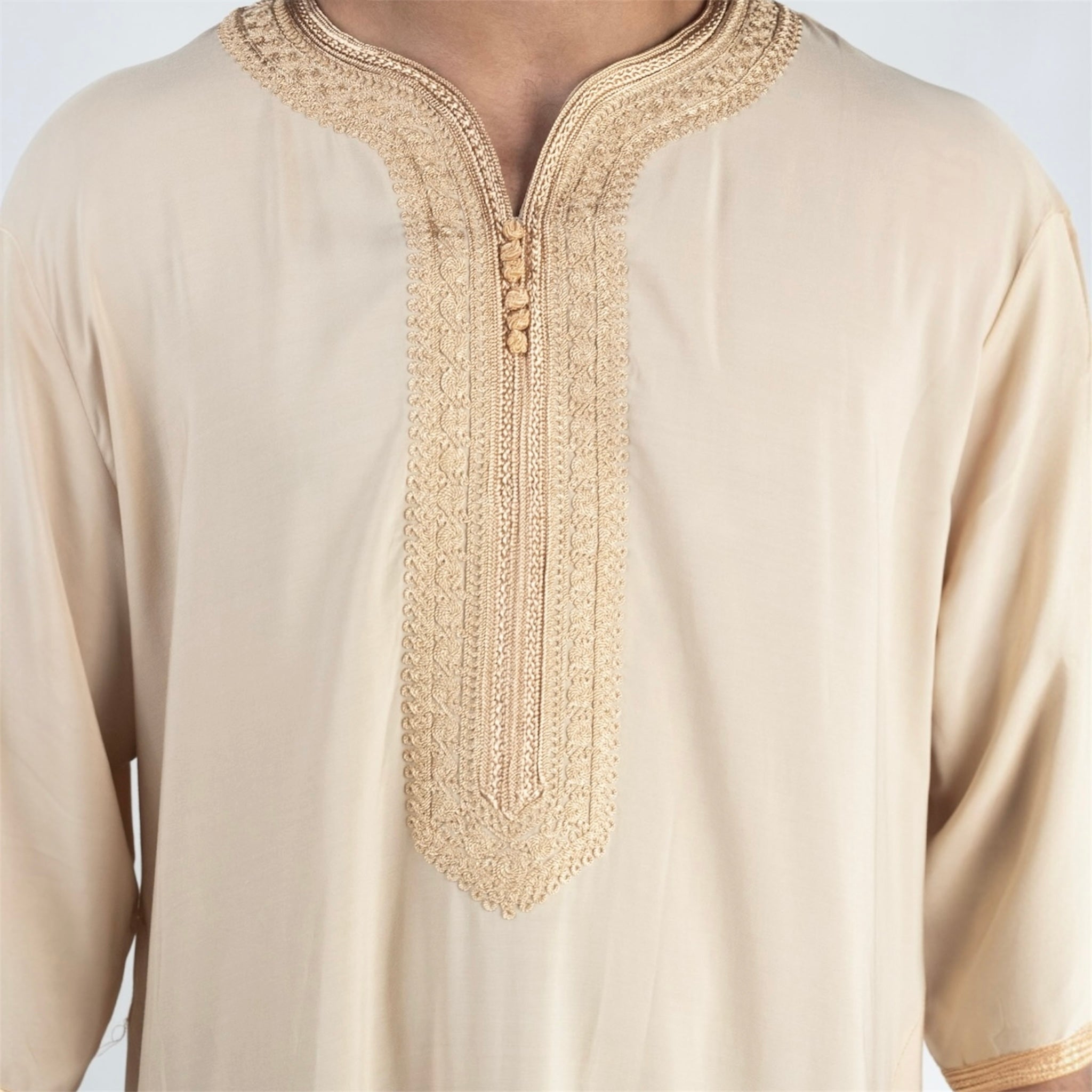 Classic Desert Beige Moroccan Thobe