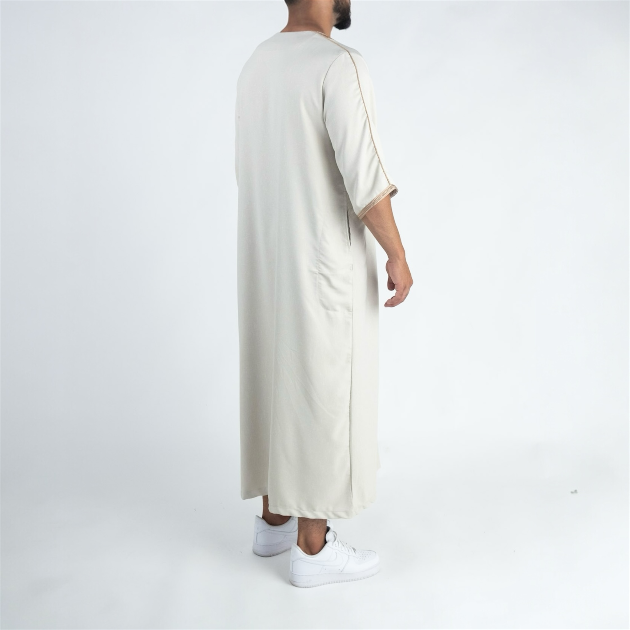 Ivory & Beige Moroccan Thobe