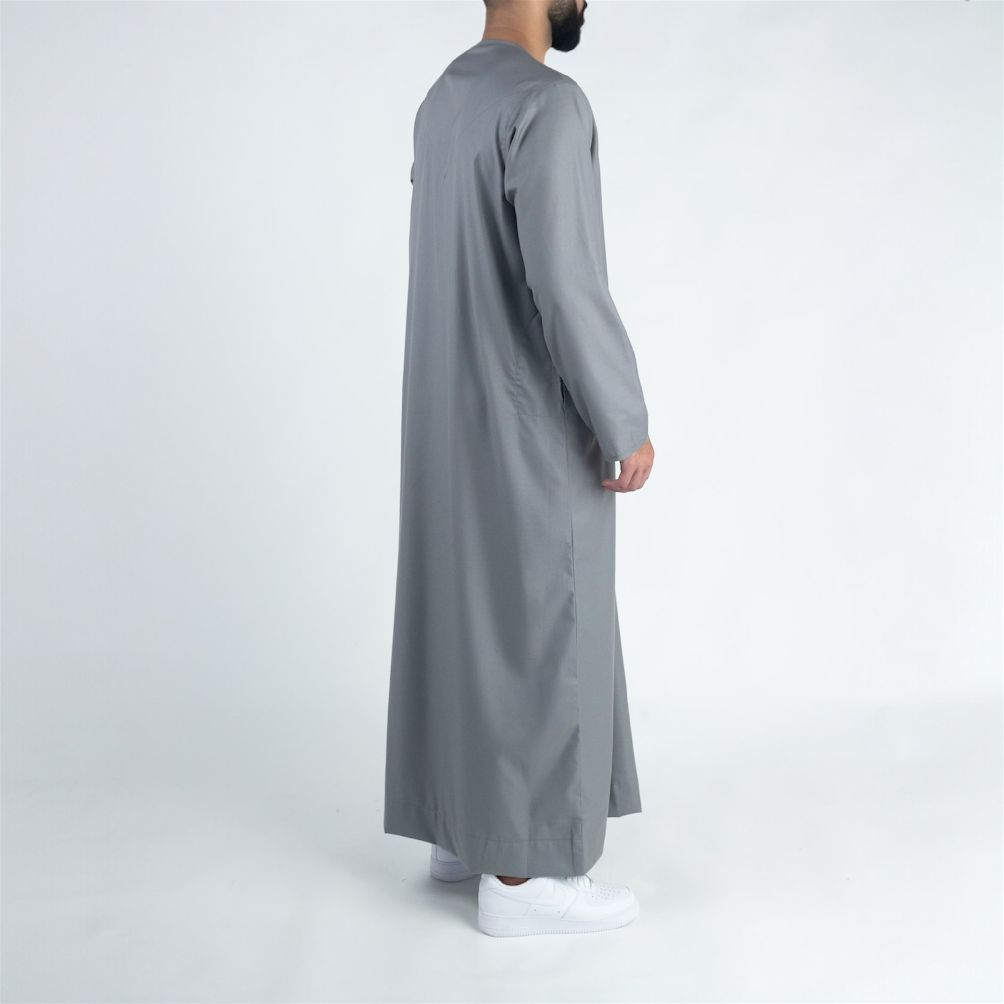 Slate Grey Emirati Thobe + Tassel
