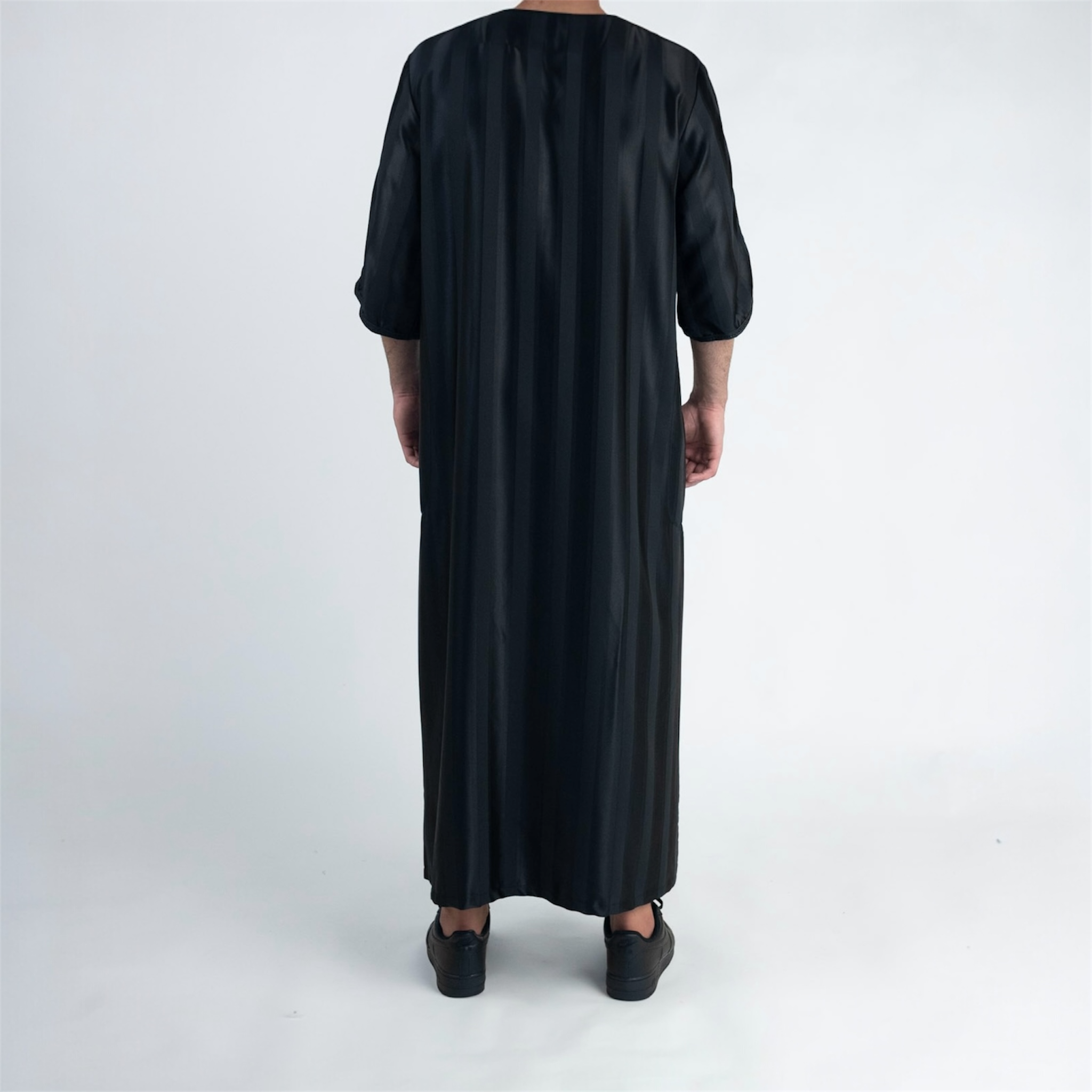 Black Striped Moroccan Thobe